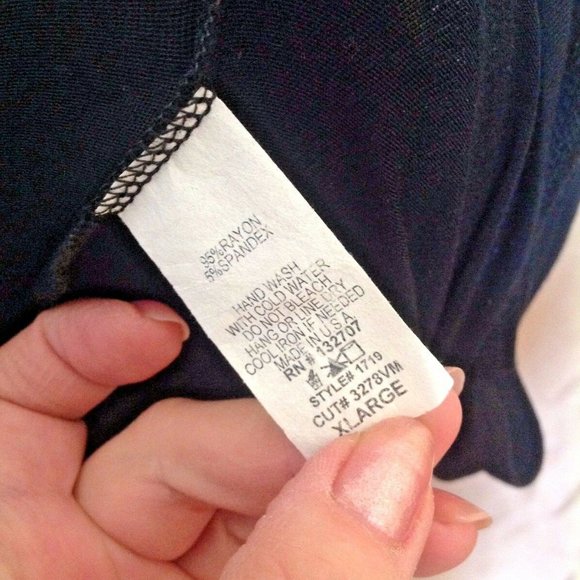 Beautiful! Lafiance ~ Black Beaded 95%Rayon Sleeveless Tunic Top Size ~ XL - Picture 3 of 7